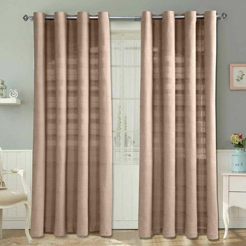 5055967416642 - Gardinen mit Ösen Rajput beige im 2er Set 140 x 140 cm - Beige - Homescapes