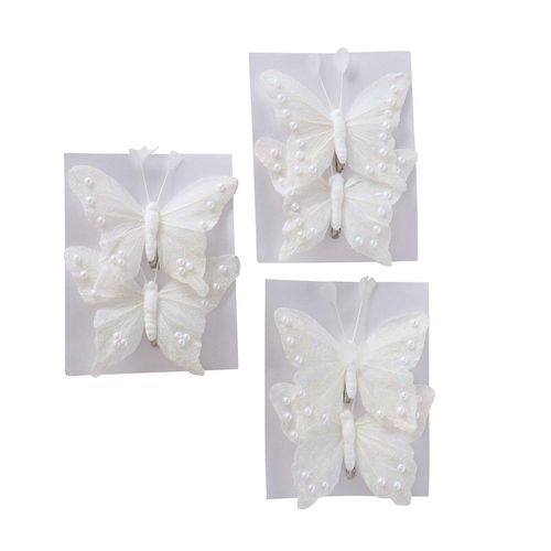 4020607854413 - Dekoanhänger Florella 2-teilig L13 B2 H12 cm weiss 4020607854413 - Dekoanhänger Florella 2-teilig L13 B2 H12 cm weiss