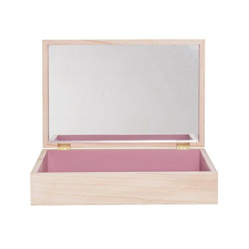 5711173141821 - Aufbewahrungs Box Gervind mit Spiegel 45 x 30 x 10 cm natur 5711173141821 - Aufbewahrungs Box Gervind mit Spiegel 45 x 30 x 10 cm natur