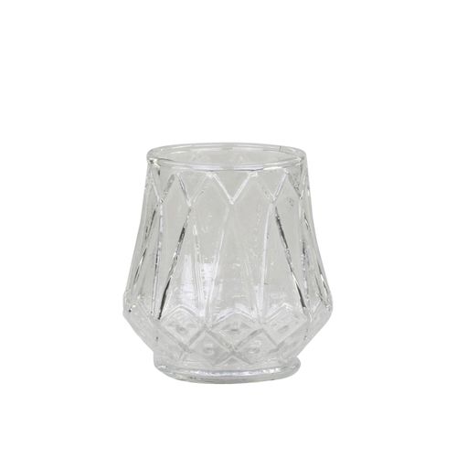 5712750314607 - Chic Antique Glasvase mit Diamantmuster H85 D8 cm klar 5712750314607 - Chic Antique Glasvase mit Diamantmuster H85 D8 cm klar