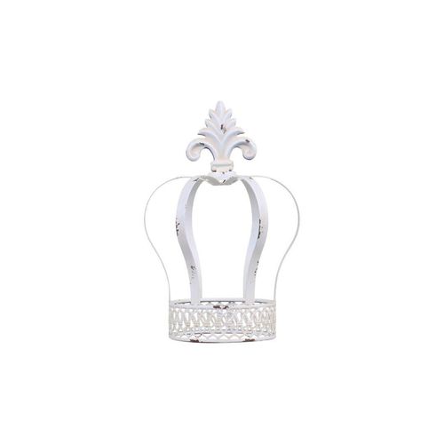 5712750312825 - Chic Antique Dekoaufsteller Krone aus Eisen H26 D17 cm weiss 5712750312825 - Chic Antique Dekoaufsteller Krone aus Eisen H26 D17 cm weiss