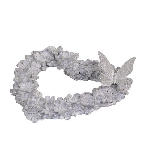 5712750275144 - Chic Antique Herz mit Schmetterling H16 L17 B4 cm antik grau