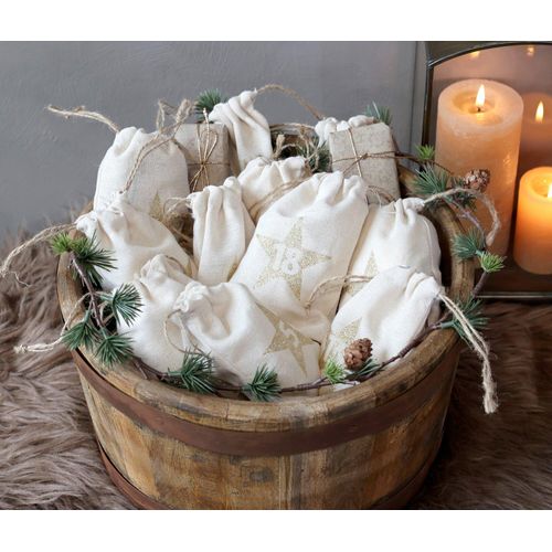 5712750281749 - Chic Antique Adventskalendertüten 1-24 H145 L95 B05 cm creme 5712750281749 - Chic Antique Adventskalendertüten 1-24 H145 L95 B05 cm creme