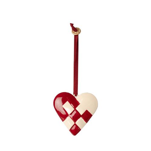 5707304104612 - Metall Herz Ornament geflochten 6 cm rot