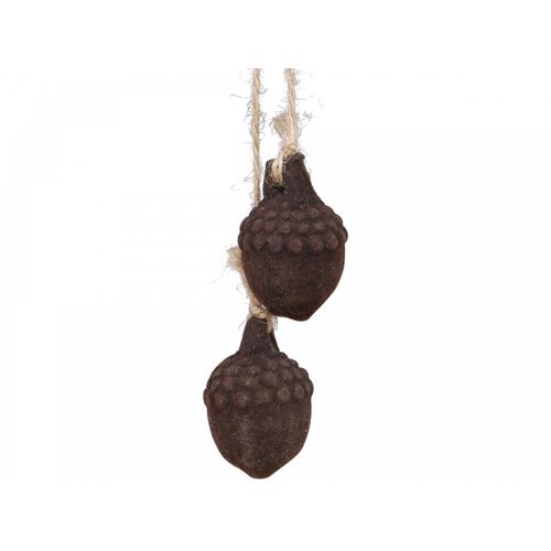5712750250226 - Chic Antique Baumschmuck Eichelnuss Velours H22 Ø22 cm mokka