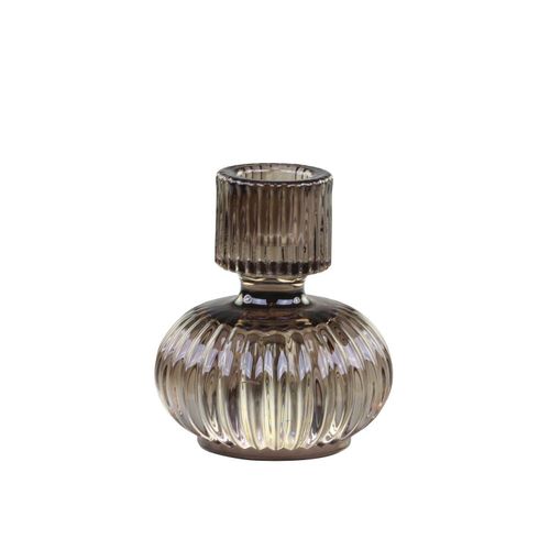 5712750336203 - Chic Antique 2 in 1 Kerzenständer Teelichtglas H85 x Ø7 cm mokka