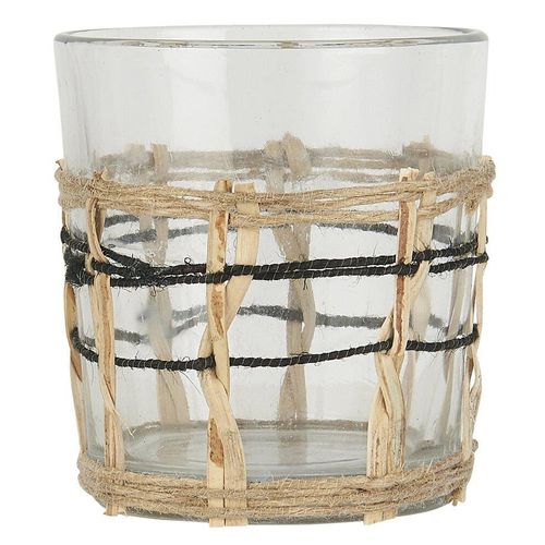 5709898319199 - Windlicht für Teelicht Glas und Bambus Höhe 8 Ø 58 cm 5709898319199 - Windlicht für Teelicht Glas und Bambus Höhe 8 Ø 58 cm