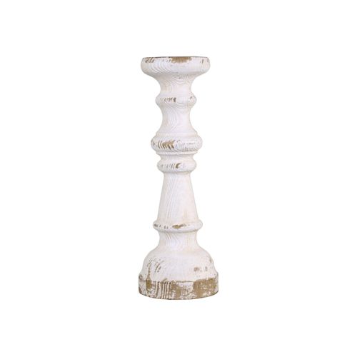 5712750300266 - Chic Antique Kerzenständer für Stumpenkerzen aus Holz H445 D155 cm antik creme