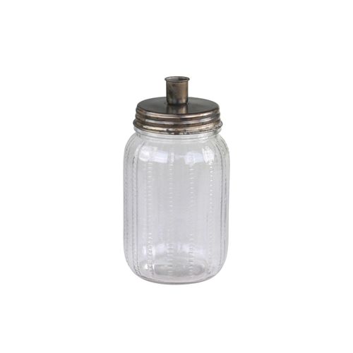 5712750285808 - Chic Antique Kerzenständer mit Glasbehälter H22 D9 cm antique messing Ringe 5712750285808 - Chic Antique Kerzenständer mit Glasbehälter H22 D9 cm antique messing Ringe