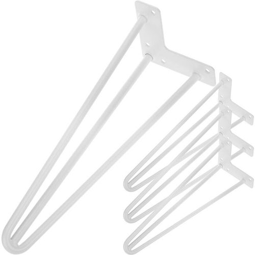 8434852086165 - Tischbeine für Schreibtische Schränke Möbel aus Stahl 3 Stangen 41 cm weiss 4-Pack - Primematik