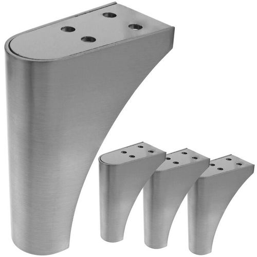 8434852086691 - Abgerundet Tischbeine für Schreibtische Schränke Möbel aus Edelstahl 104mm 4-Pack - Primematik