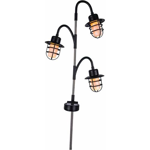 3666162003470 - lumisky LED-Solar-Gartenstecker Berry in Schwarz - (B)23 x (H)74 x (T)8 cm