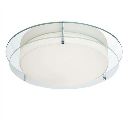 5053423098364 - Bathroom Flush - led Badezimmer Flush Deckenleuchte Chrom Klar und Glas IP44 - Searchlight