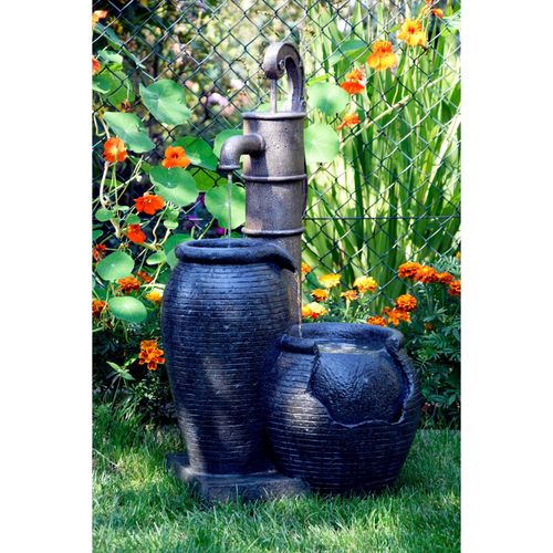 4055894962008 - dobar Großer Design-Gartenbrunnen mit Zier-Handpumpe