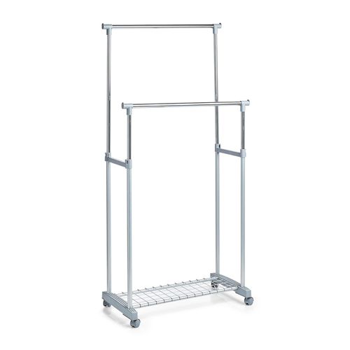 4250648961089 - Rollkleiderständer 2-stufig Metall Kunststoff 4250648961089 - Rollkleiderständer 2-stufig Metall Kunststoff