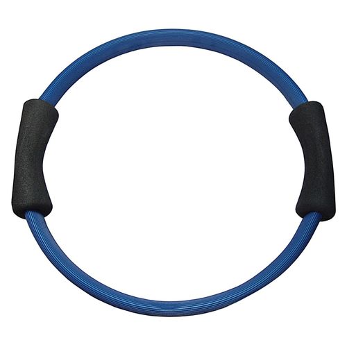 4009197613600 - Pilates Power Toning-Ring 37cm in blau I Widerstand Mittel I Fitnessring mit Schaumstoffgriffen I Trainiert besonders die Brust- Arm- Bein- und Bauchmuskeln I Inkl Übungsanleitung