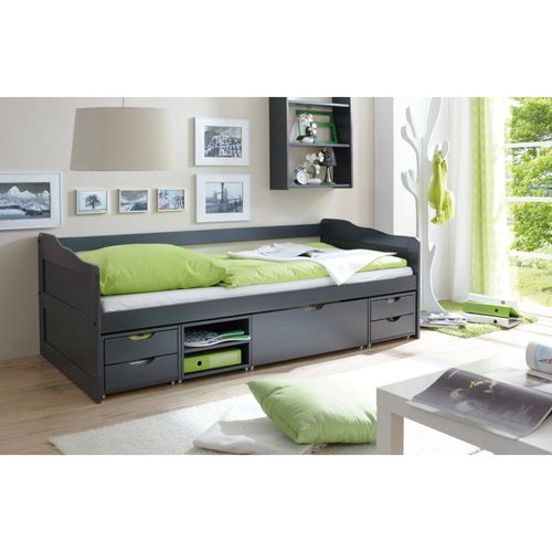 4250393877420 - TiCAA Sofabett Funktionsbett Gästebett Marlies Kiefer Grau