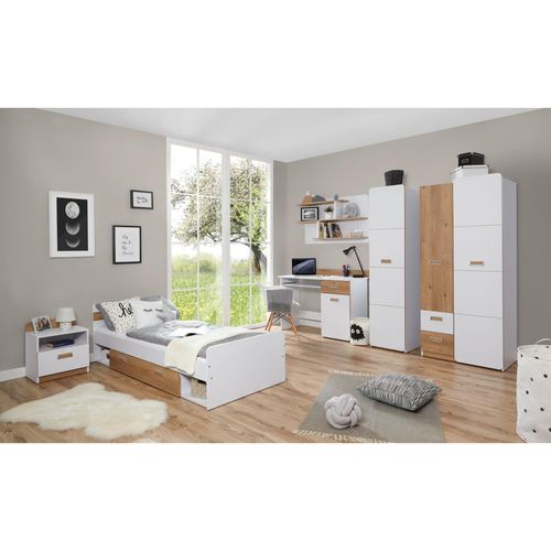 4251105952527 - TiCAA Jugendzimmer Lori 6-teilig weiß 4251105952527 - TiCAA Jugendzimmer Lori 6-teilig weiß