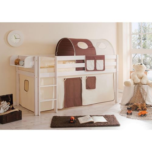 4250393838209 - TiCAA Hochbett Malte Kiefer Weiß Classic 4250393838209 - TiCAA Hochbett Malte Kiefer Weiß Classic