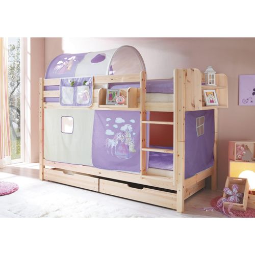 4250393857927 - TiCAA Etagenbett Marcel Kiefer Natur Motiv