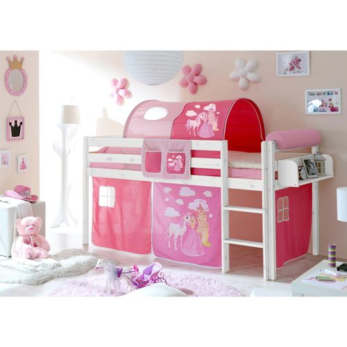 4250393857088 - TiCAA Hochbett Malte Kiefer Weiß Motiv