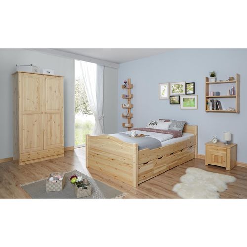 4251105959199 - TiCAA Doppelbett Leni 140x200 mit 5er Schubkästen 4251105959199 - TiCAA Doppelbett Leni 140x200 mit 5er Schubkästen