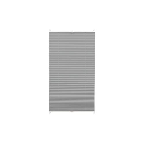 4003018280781 - Plissee EASYFIX mit 2 Bedienschienen Gr 1 grau (schieferfarben) B50cm H130cm Obermaterial 100% Polyester Plissees in der Breite kürzbar