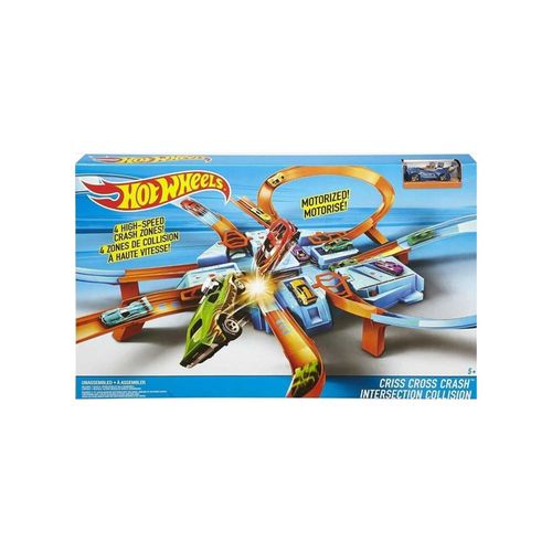 0887961361094 - DTN42 - Hot Wheels - Criss Cross Crash Trackset mit einem Fahrzeug (Versand-Verpackung)