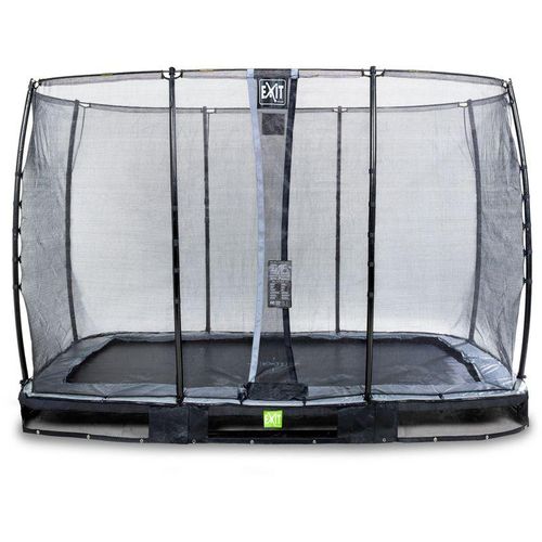 8719874704809 - Exit Toys - exit Elegant Inground-Trampolin 214x366cm mit Economy Sicherheitsnetz - schwarz - Schwarz