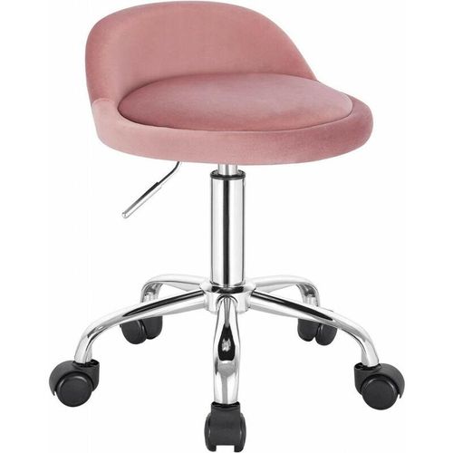 4063425139904 - Woltu - Bürohocker mit Rollen Drehhocker höhenverstellbar Sitzhöhe 43-545 cm rosa - rosa