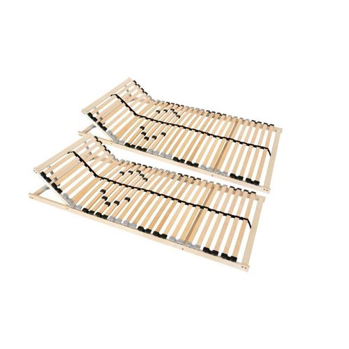4260360012723 - Coemo 2 x Lattenrost ERGO 80x200 cm 7-Zonen Kopfteil verstellbar zur Selbstmontage - natur 4260360012723 - Coemo 2 x Lattenrost ERGO 80x200 cm 7-Zonen Kopfteil verstellbar zur Selbstmontage - natur