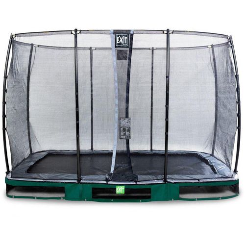 8719874704861 - Exit Toys - exit Elegant Inground-Trampolin 214x366cm mit Economy Sicherheitsnetz - grün - Grun