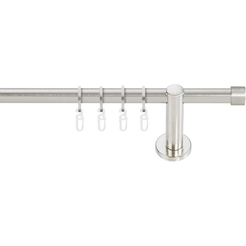 9002777119221 - Gardinenstange GARESA WILLI Gardinenstangen Gr L 160 cm Ø 16 mm 1 läufig silberfarben (edelstahlfarben) Kinder Gardinenstangen für