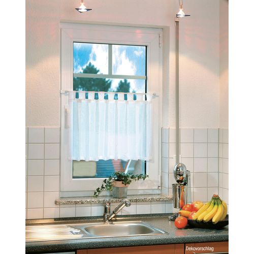 9002777117364 - Scheibenstange GARESA SPANNFIX Gardinenstangen Gr L 40 cm - 60 cm Ø 9 mm 1 läufig weiß Gardinenstangen ohne Bohren