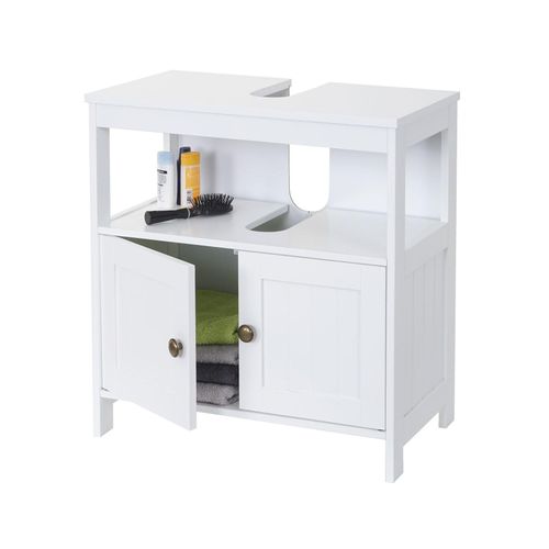 4057651256146 - Waschbeckenunterschrank MCW-B63 Badschrank Badezimmer Unterschrank Waschtischunterschrank 60x60x30cm ~ weiß