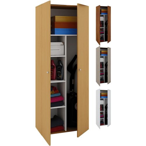 4051814351181 - Holz-Besenschrank 6 Fächer Maße ca B 70 x H 178 x T 40 cm Haushaltsschrank Mehrzweckschrank - Vandol 4051814351181 - Holz-Besenschrank 6 Fächer Maße ca B 70 x H 178 x T 40 cm Haushaltsschrank Mehrzweckschrank - Vandol