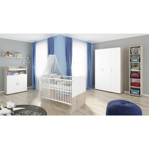 4260347792853 - nonjoo Babyzimmer Lani Set 9 best aus Babybett Kommode Wickelaufsatz Wandboard Regal mit 6 Fächern und Kleiderschrank 3-trg 4260347792853 - nonjoo Babyzimmer Lani Set 9 best aus Babybett Kommode Wickelaufsatz Wandboard Regal mit 6 Fächern und Kleiderschrank 3-trg