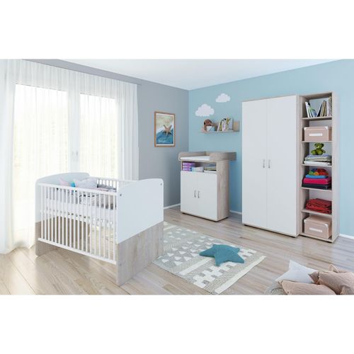 4260347792815 - nonjoo Babyzimmer Lani Set 5 best aus Babybett Kommode Wickelaufsatz Wandboard Regal mit 6 Fächern und Kleiderschrank 2-trg 4260347792815 - nonjoo Babyzimmer Lani Set 5 best aus Babybett Kommode Wickelaufsatz Wandboard Regal mit 6 Fächern und Kleiderschrank 2-trg