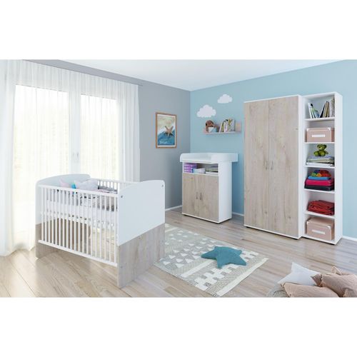 4260347792655 - nonjoo Babyzimmer Hanna Set 5 best aus Babybett Kommode Wickelaufsatz Wandboard Regal mit 6 Fächern und Kleiderschrank 2-trg 4260347792655 - nonjoo Babyzimmer Hanna Set 5 best aus Babybett Kommode Wickelaufsatz Wandboard Regal mit 6 Fächern und Kleiderschrank 2-trg