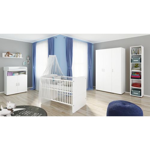 4260347792532 - nonjoo Babyzimmer Lunis Set 9 best aus Babybett Kommode Wickelaufsatz Wandboard Regal mit 6 Fächern und Kleiderschrank 3-trg 4260347792532 - nonjoo Babyzimmer Lunis Set 9 best aus Babybett Kommode Wickelaufsatz Wandboard Regal mit 6 Fächern und Kleiderschrank 3-trg
