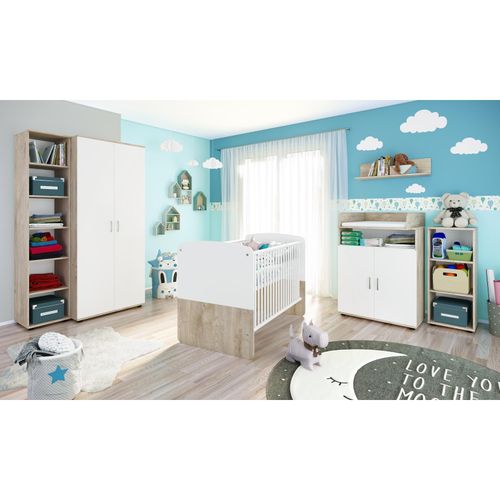 4260347792822 - nonjoo Babyzimmer Lani Set 6 best aus Babybett Kommode Wickelaufsatz Wandboard Regal mit 3 Fächern Regal mit 6 Fächern und Kleiderschrank 2-trg 4260347792822 - nonjoo Babyzimmer Lani Set 6 best aus Babybett Kommode Wickelaufsatz Wandboard Regal mit 3 Fächern Regal mit 6 Fächern und Kleiderschrank 2-trg