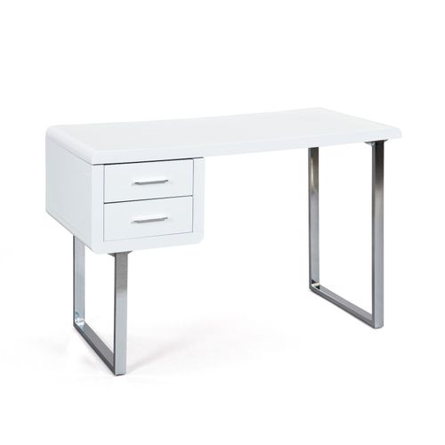 4010340501019 - Altri - Schreibtisch aus glänzend weiß lackiertem mdf mit Schubladen und Beinen aus verchromtem Metall 4010340501019 - Altri - Schreibtisch aus glänzend weiß lackiertem mdf mit Schubladen und Beinen aus verchromtem Metall