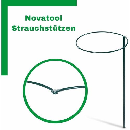 0745125289472 - Novatool - 10x Rankhilfe Strauchstützen wetterfest ganzjährig einsetzbar für Innen- & Außenbreich - Grün