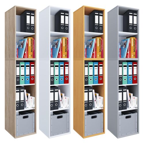 4051814414084 - Holzregal stehend platzsparender Aktenschrank Maße ca H 184 x B 35 x T 37 cm Elegantes Regal Büroregal – Lona I 5f 4051814414084 - Holzregal stehend platzsparender Aktenschrank Maße ca H 184 x B 35 x T 37 cm Elegantes Regal Büroregal – Lona I 5f