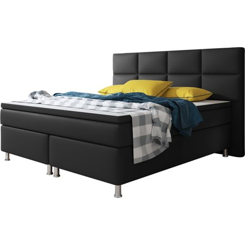 4260263717541 - IHG Boxspringbett Miami 180x200 cm Kunstleder Schwarz 4260263717541 - IHG Boxspringbett Miami 180x200 cm Kunstleder Schwarz