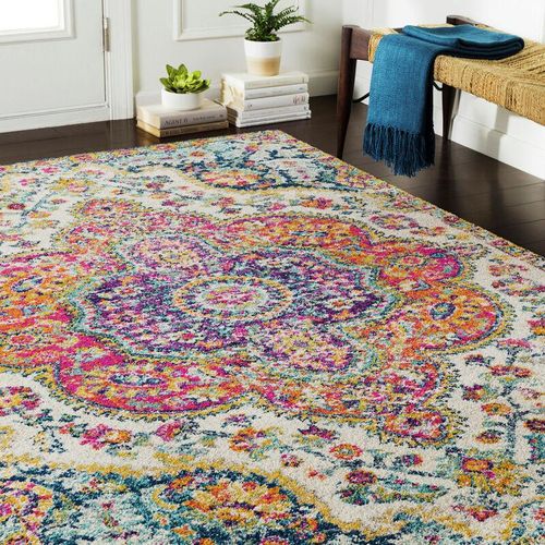 0888473791003 - Teppich SURYA Traditional Teppiche Gr B L 160 cm x 230 cm 8 mm 1 St bunt Esszimmerteppiche Boho Kurzflor Orientteppich Wohnzimmer Schlafzimmer