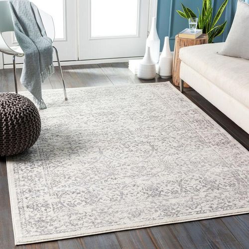 0888473935957 - Teppich SURYA Traditional Teppiche Gr B L 160 cm x 215 cm 8 mm 1 St weiß Esszimmerteppiche Boho Kurzflor Orientteppich Wohnzimmer Schlafzimmer Grau