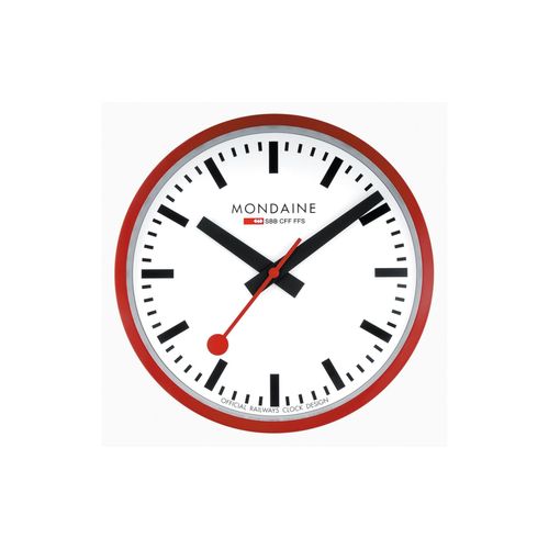 7611382554680 - MONDAINE Wanduhr »Wanduhr rot 25cm«
