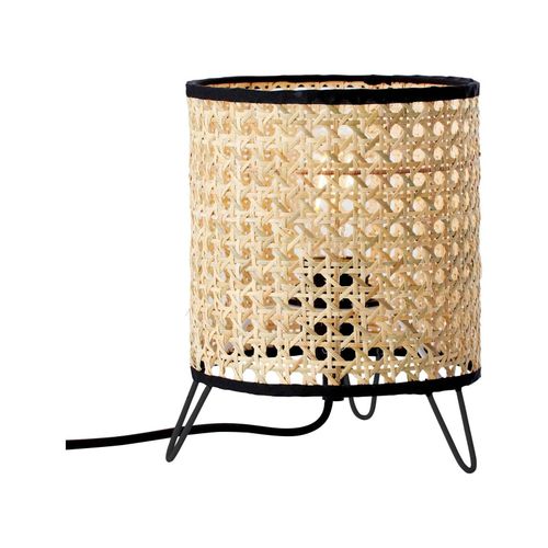 4004353351655 - Lampe Wiley Tischleuchte rattan 1x A60 E27 60W geeignet für Normallampen (nicht enthalten) Mit Schnurzwischenschalter - braun - Brilliant