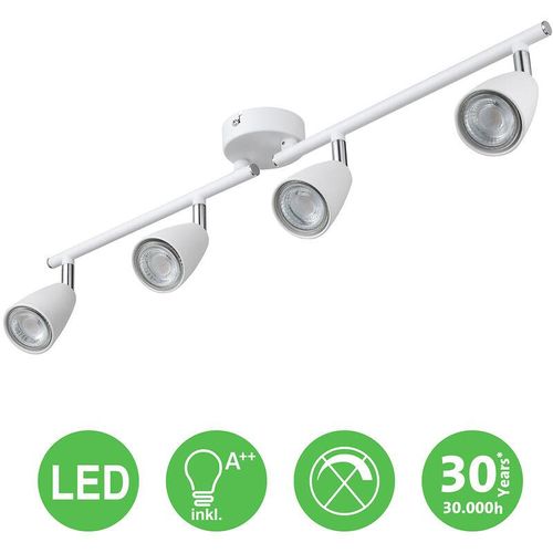 4262366752962 - Led Deckenleuchte Weiss inkl 3W Leuchtmittel GU10 led 250LM230V IP20WarmweißSchwenkbarLED Deckenlampe Deckenspot Deckenstrahler Spotleuchte